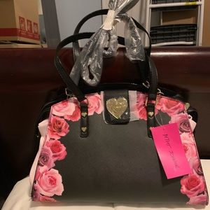 NWT Betsey Johnson floral satchel!